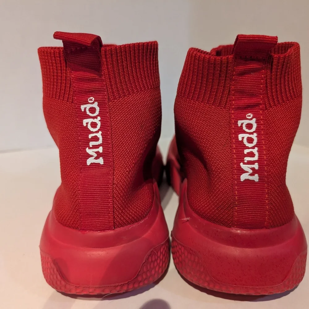 Mudd Red Sock-Style‎ Sneakers with Knit Upper Sz. 8.5